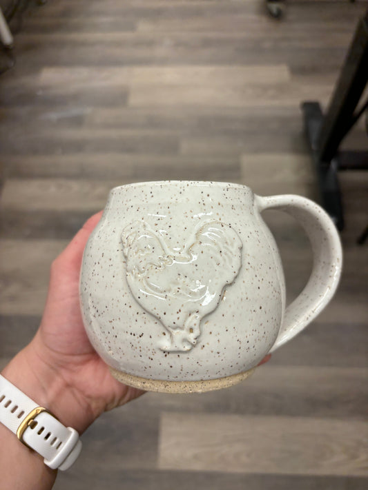 “Henrietta” Speckled Chicken Mug ~22oz