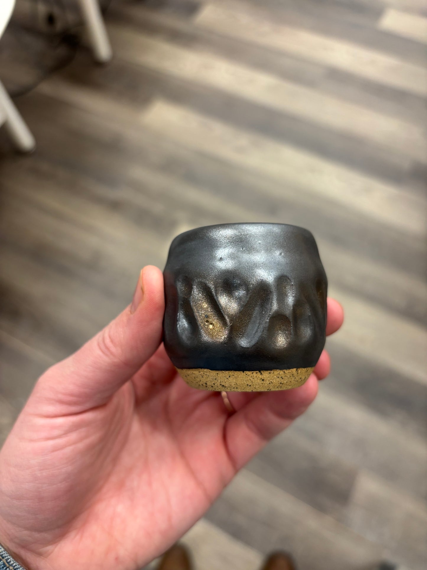 “Pebble” Tiny Carved Bud Vase