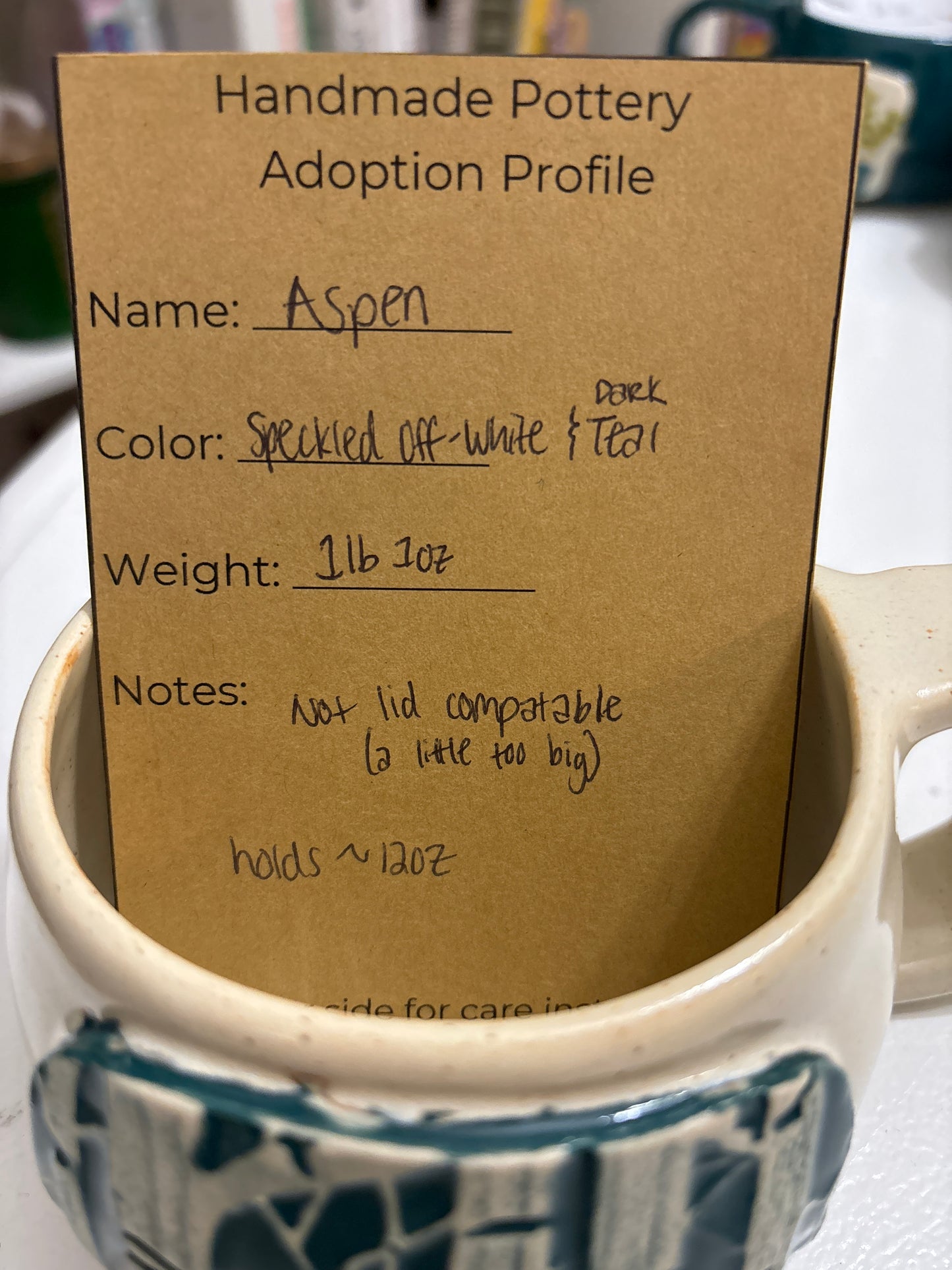 “Aspen” Mug ~12oz
