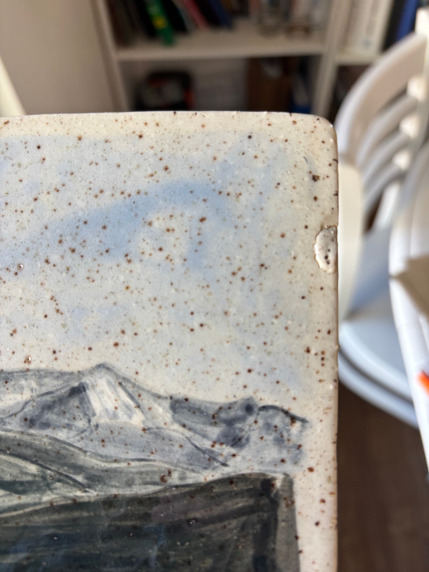 Watercolor-Style Mountains Hot Plate/ Pot Holder