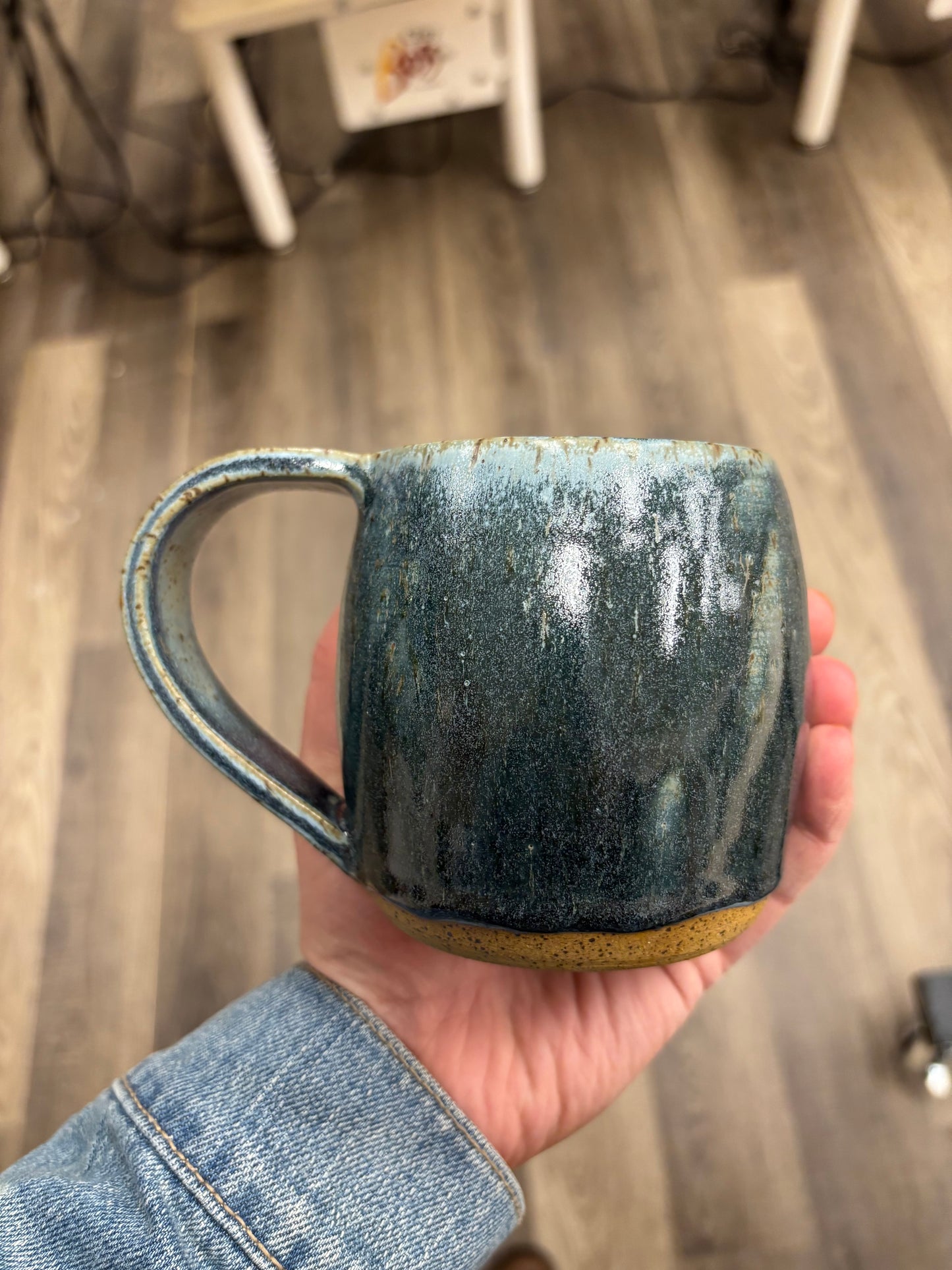 “Beau” Highland Cow Mug - Steel Blue