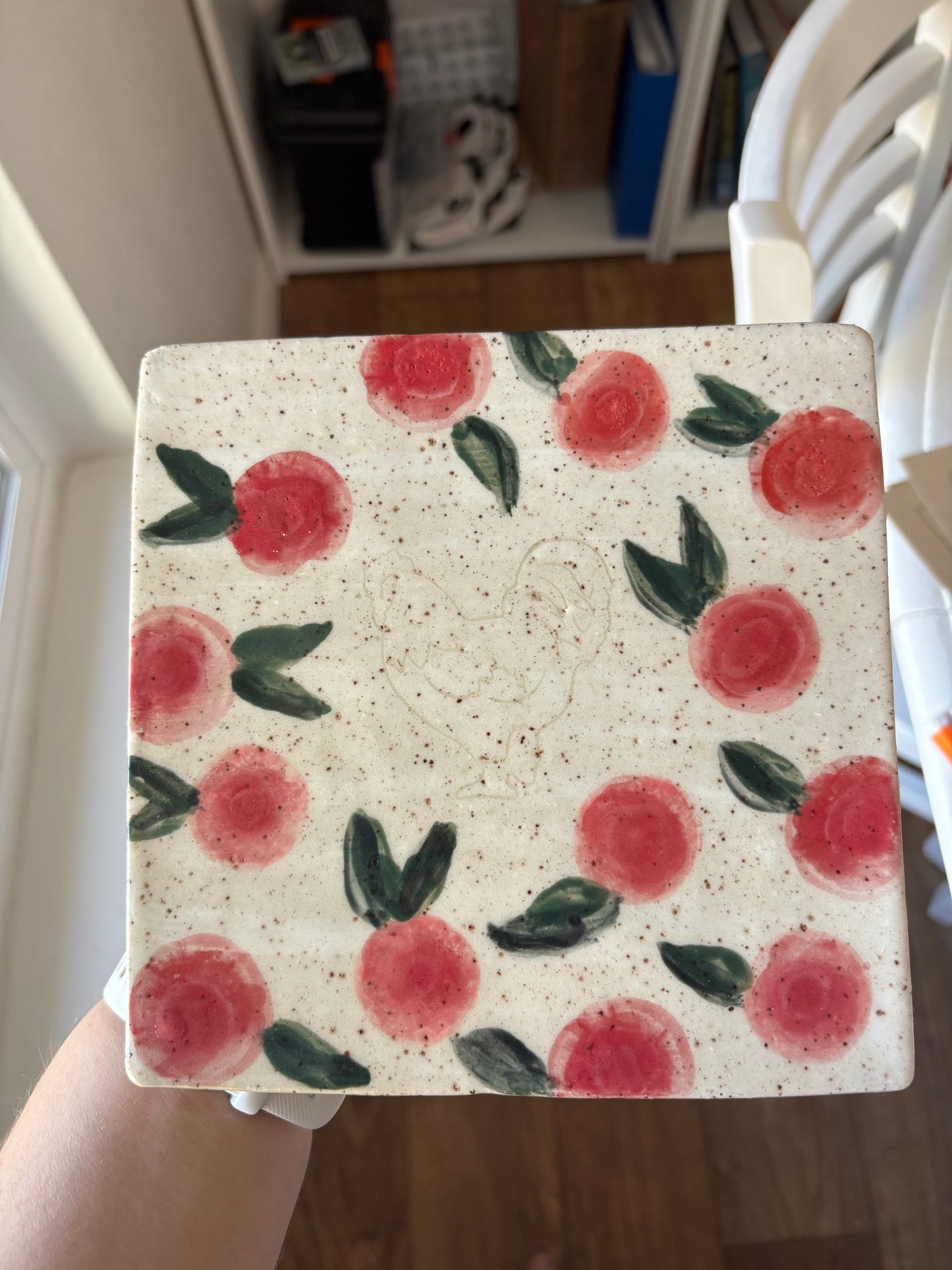 Floral Chicken Hot Plate/Pot Holder