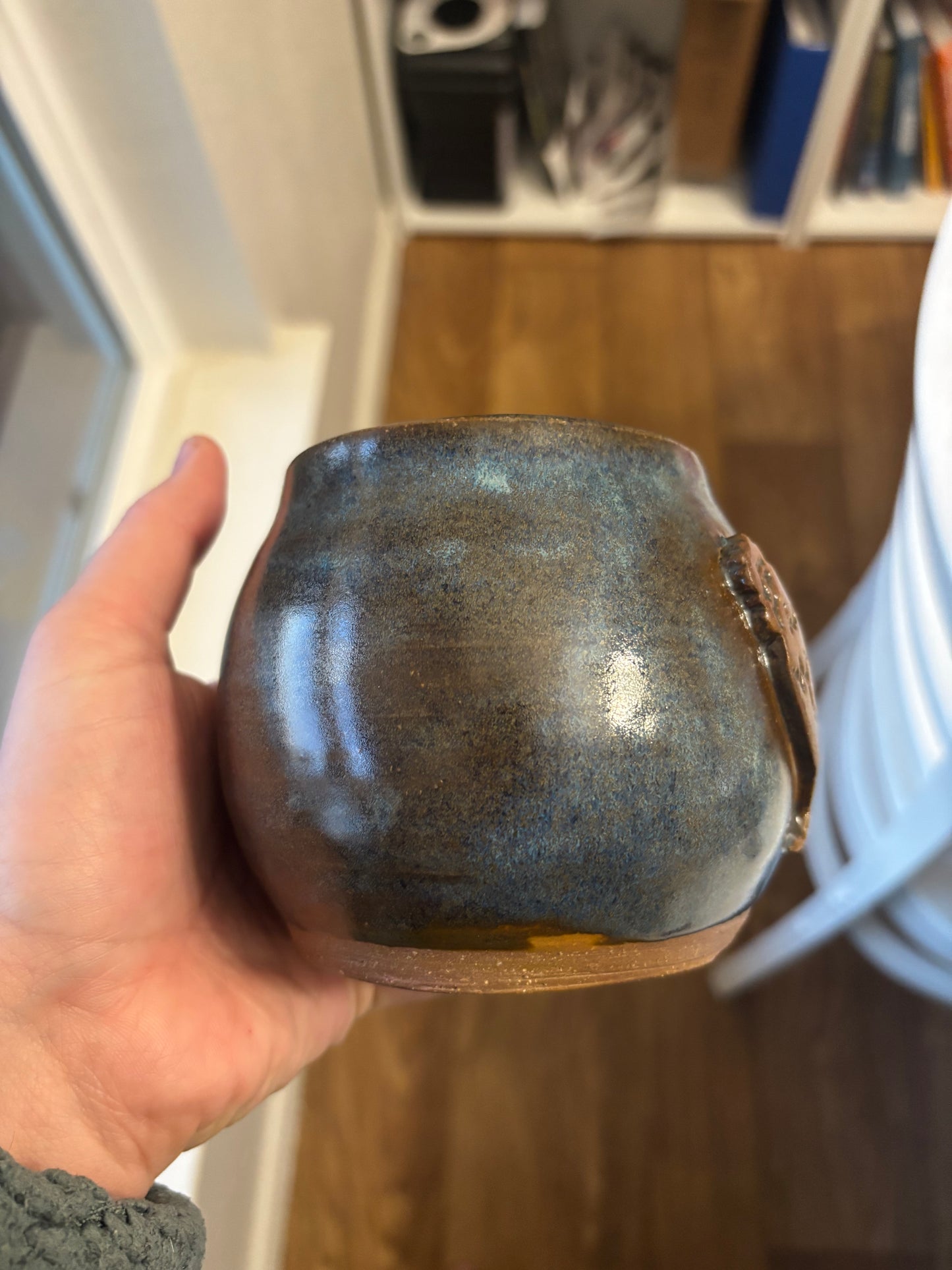 “Henrietta” Mug - Azure Blue & Brown