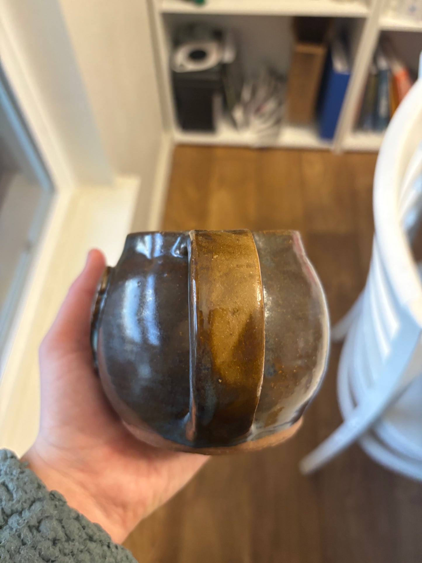 “Henrietta” Mug - Azure Blue & Brown