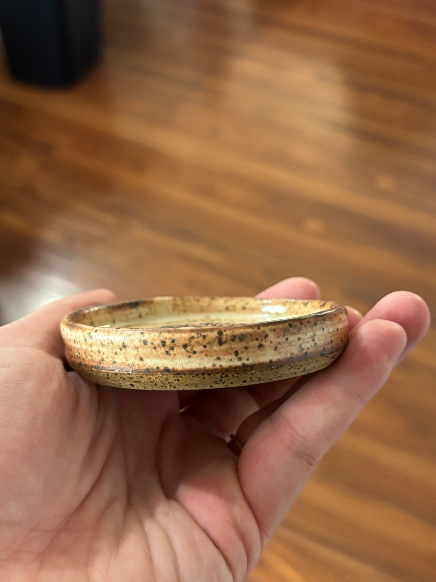 Garlic Grate Plate - Rustic Flower Pattern