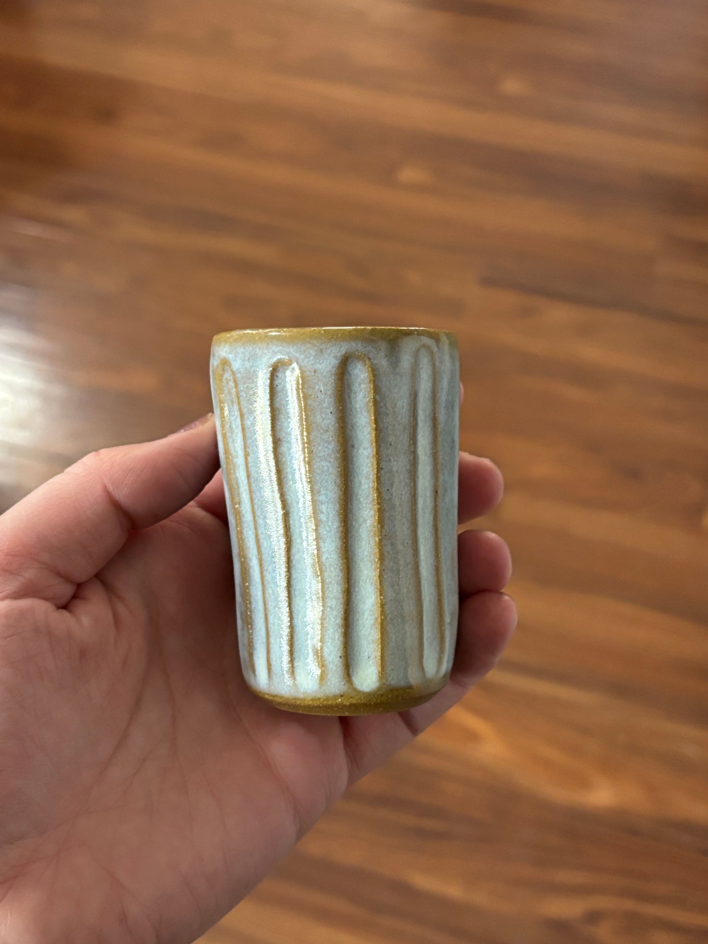 Mama/Dandelion/Mini Bud Vase - Light Blue Stripes