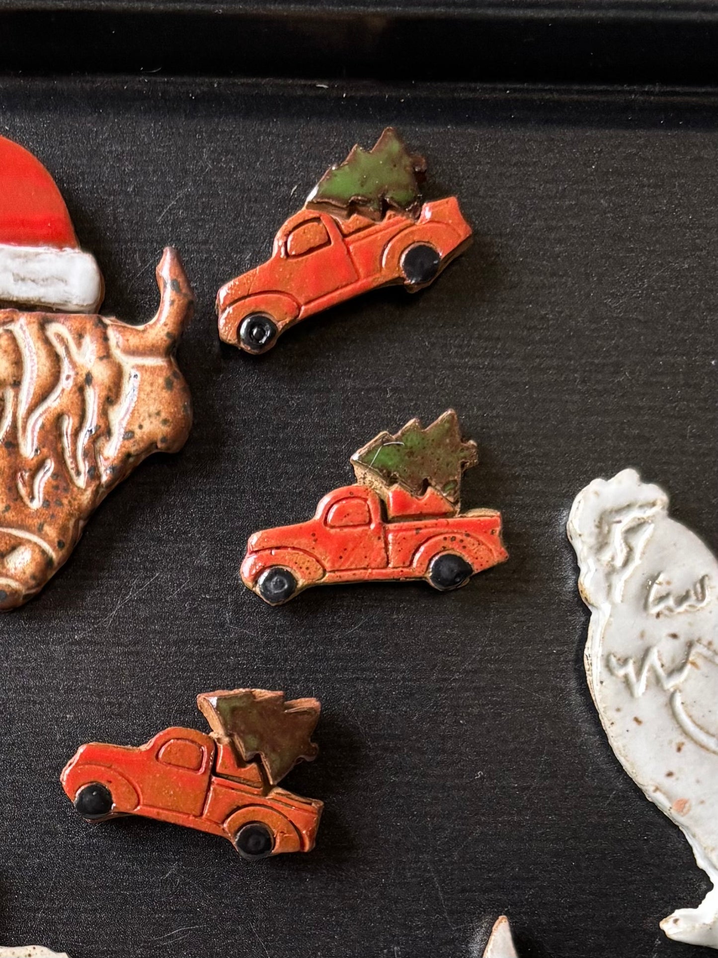 Small Magnets - Classic Christmas Tree Trucks