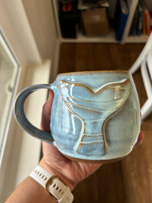 “Echo” Whale Tail Mug ~16oz