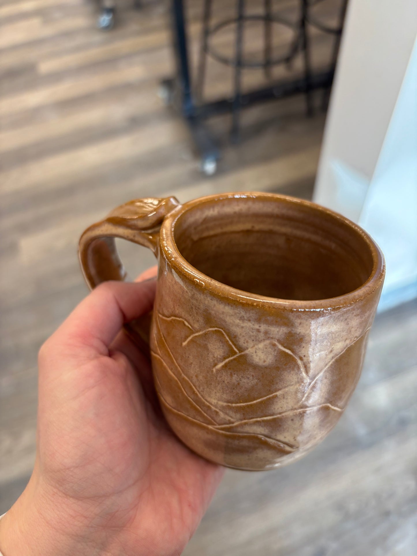 Custom Mountain Mug with Thumb Rest