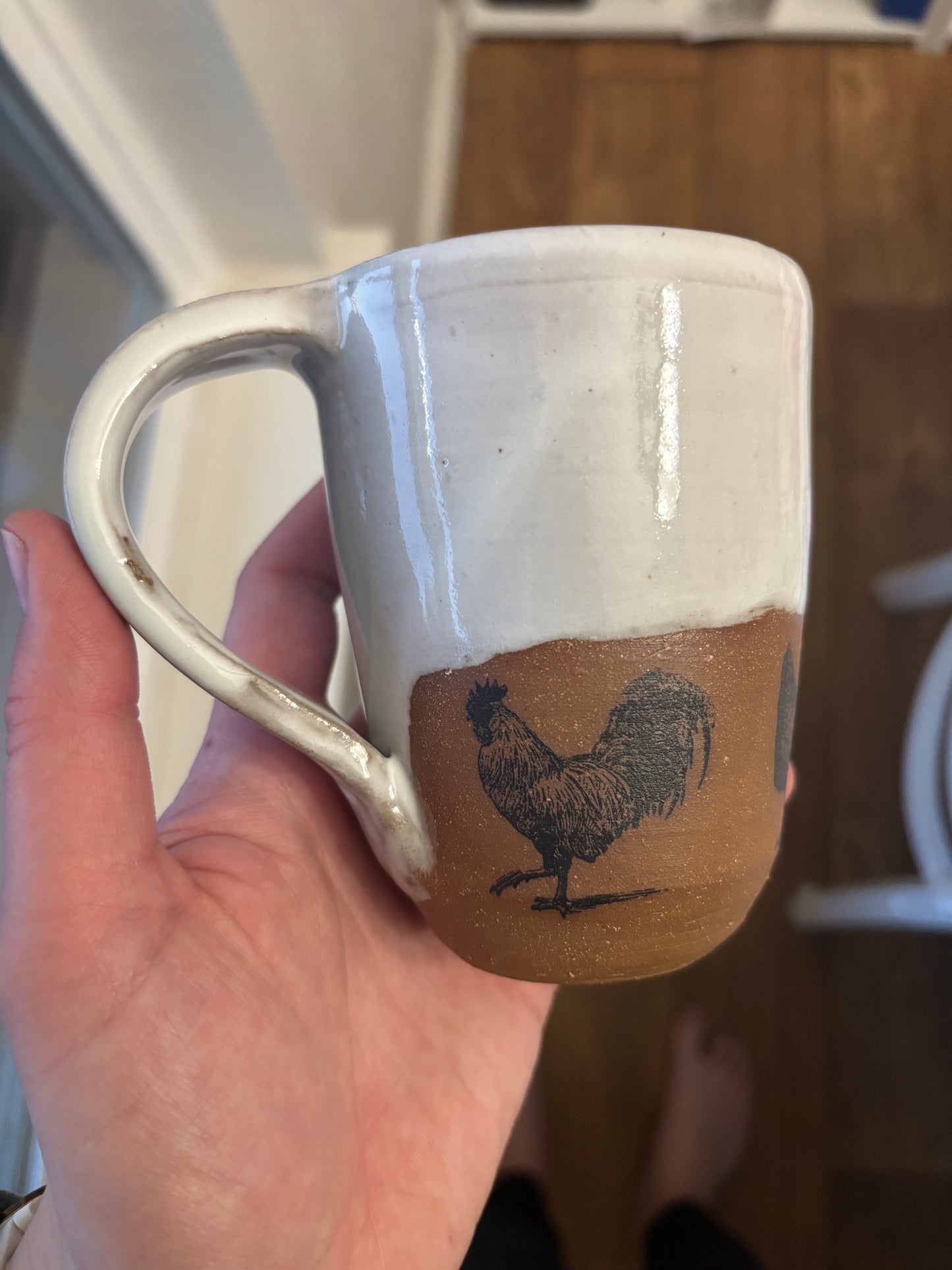 “Crew” White Flock of Chickens Mug