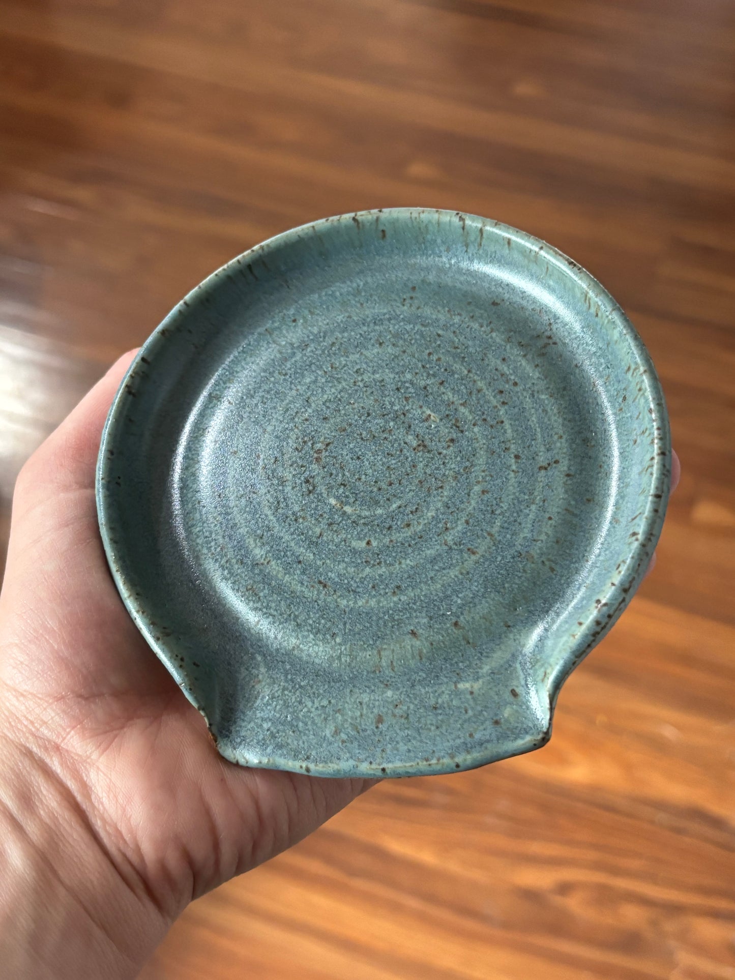 Spoon Rest - Steel Blue Swirl