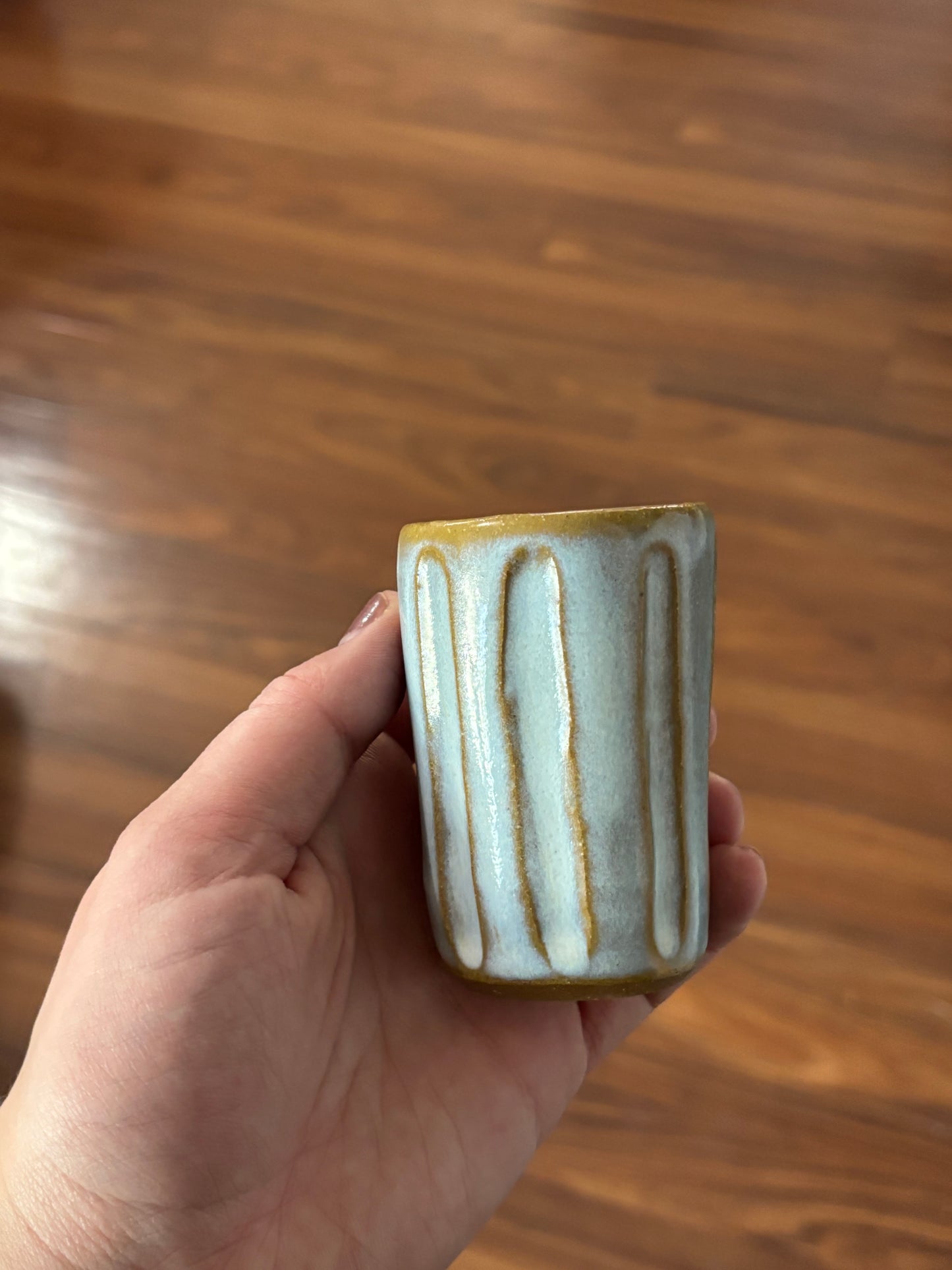 Mama/Dandelion/Mini Bud Vase - Light Blue Stripes