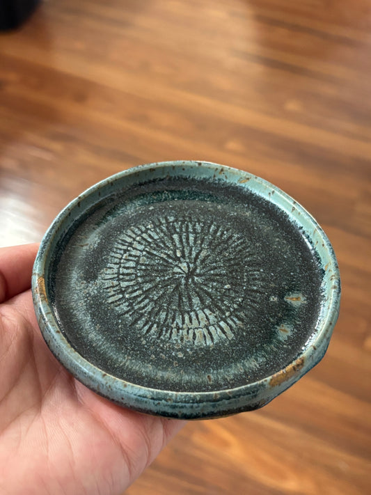 Thing Dish/Spoon Rest - Steel Blue Patterned