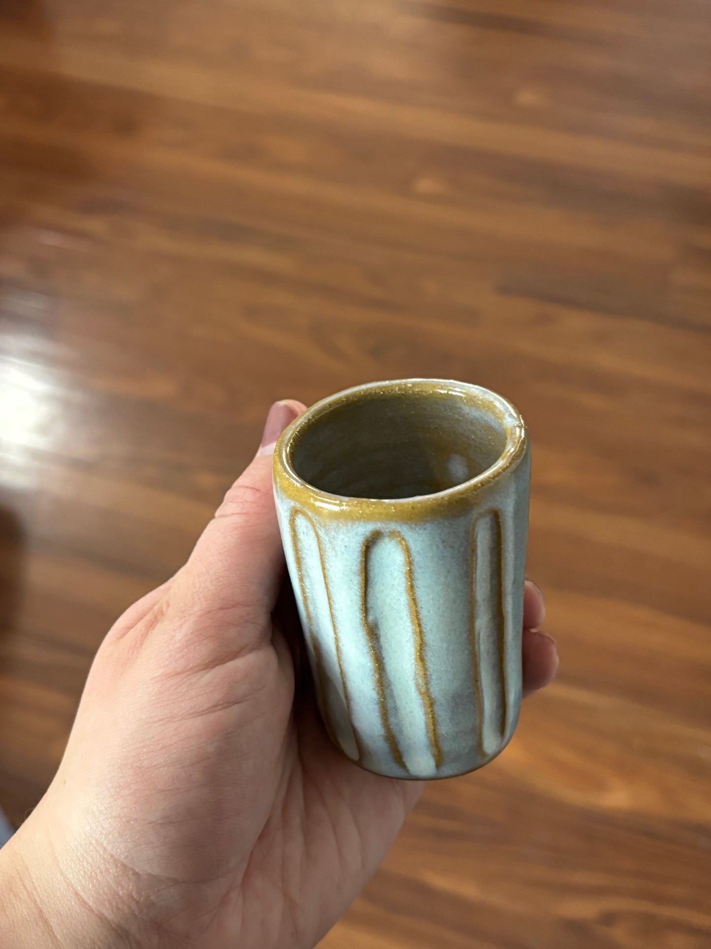 Mama/Dandelion/Mini Bud Vase - Light Blue Stripes