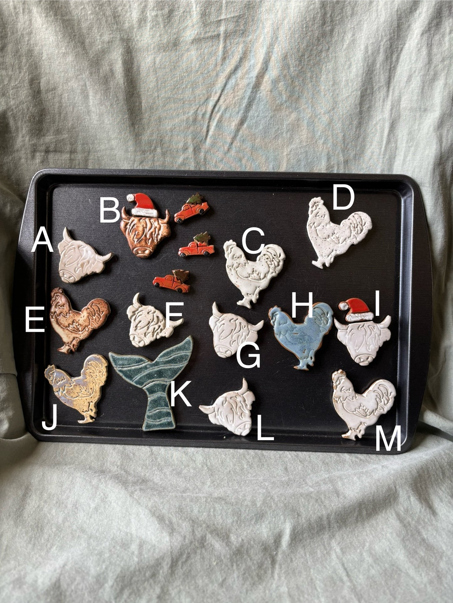 Animal Magnets - Highland Cow/Chicken/Whale Tail