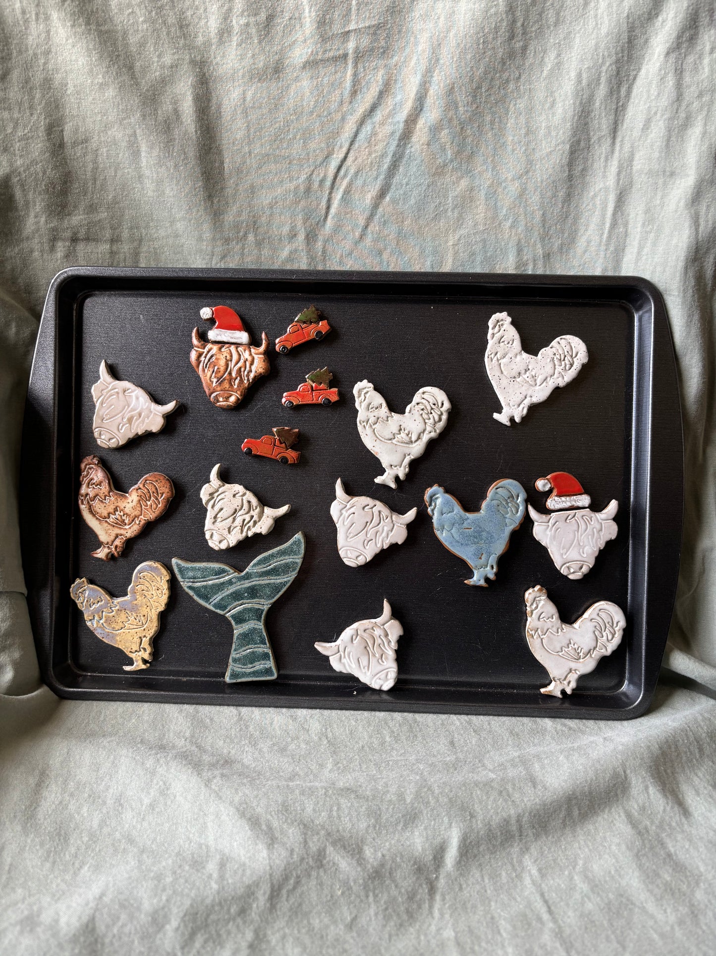 Animal Magnets - Highland Cow/Chicken/Whale Tail