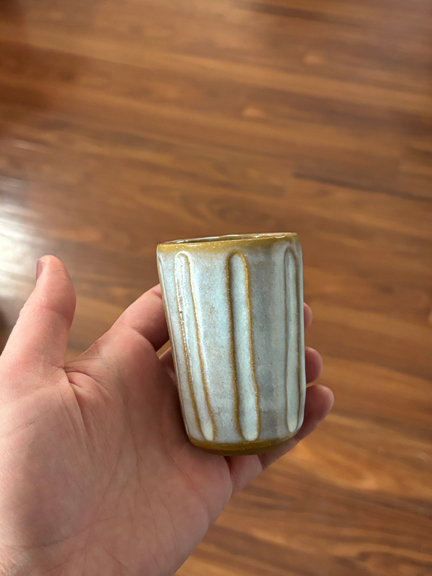 Mama/Dandelion/Mini Bud Vase - Light Blue Stripes