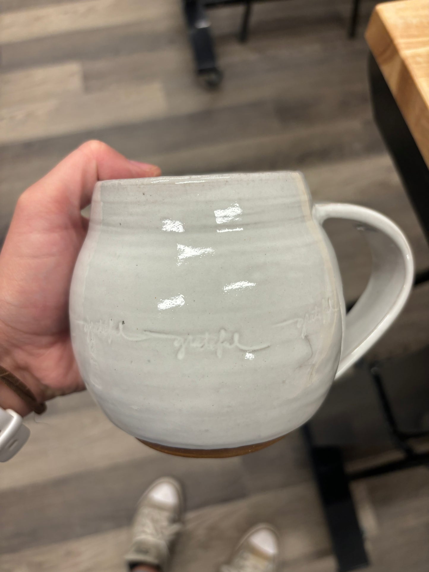 “Delilah” White Grateful Mug ~24oz